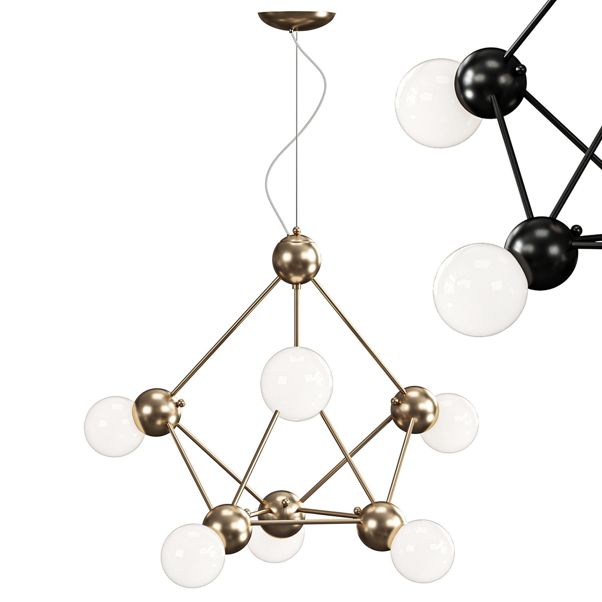 Chandelier ATOM 3D model_3