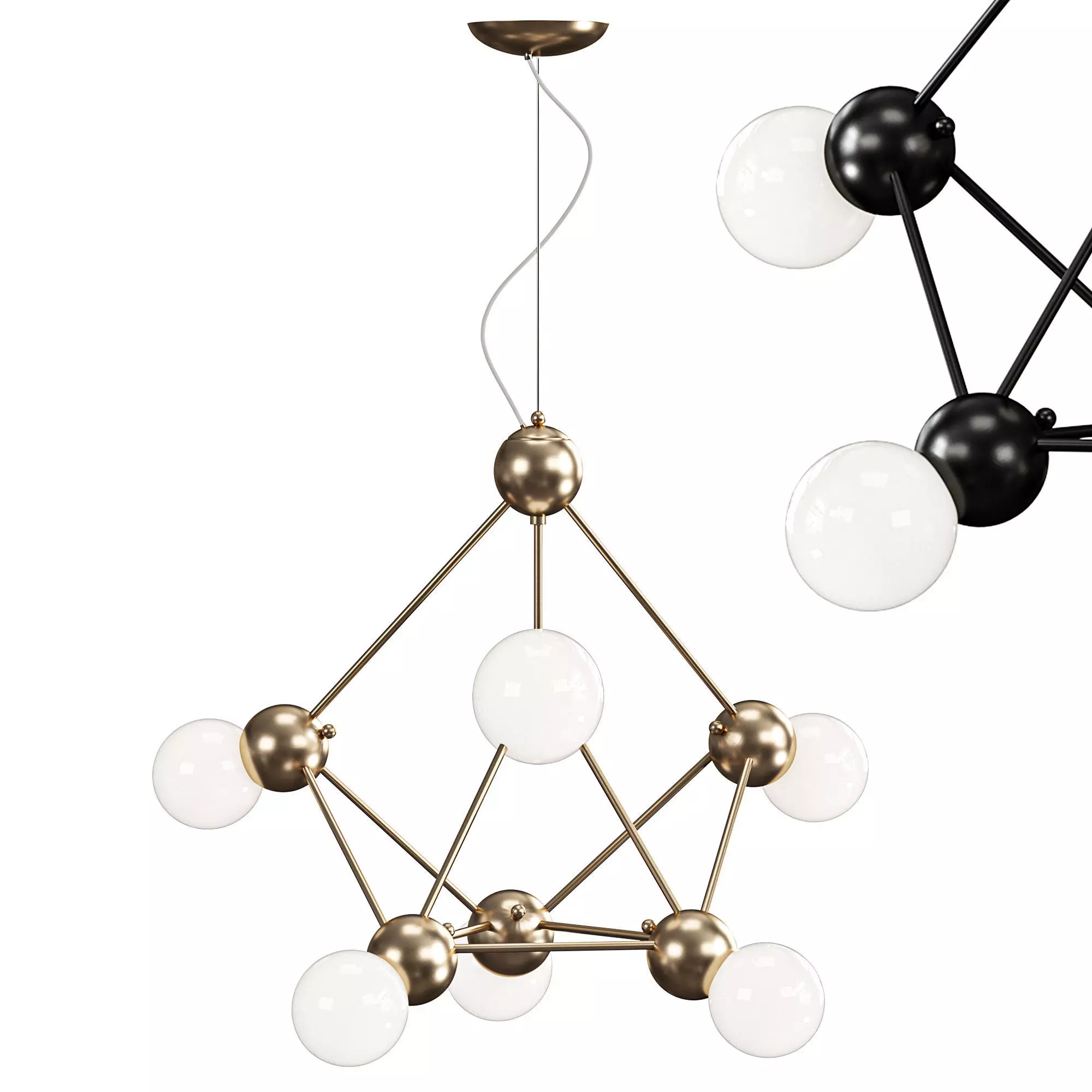 Chandelier ATOM 3D model_0