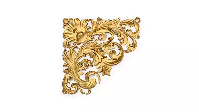 Classic carved corner decor ornament 378 