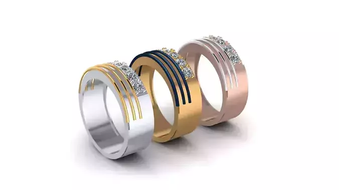 ROUND BRILLIANT DIAMOND RING 3D MODEL