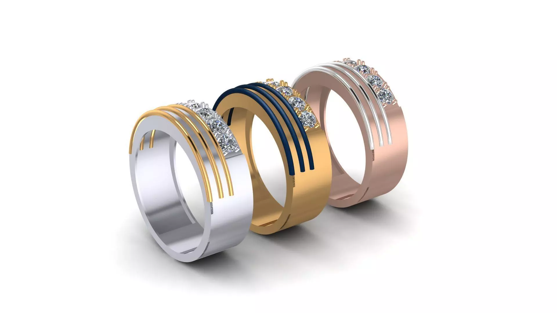 ROUND BRILLIANT DIAMOND RING 3D MODEL 3D print model