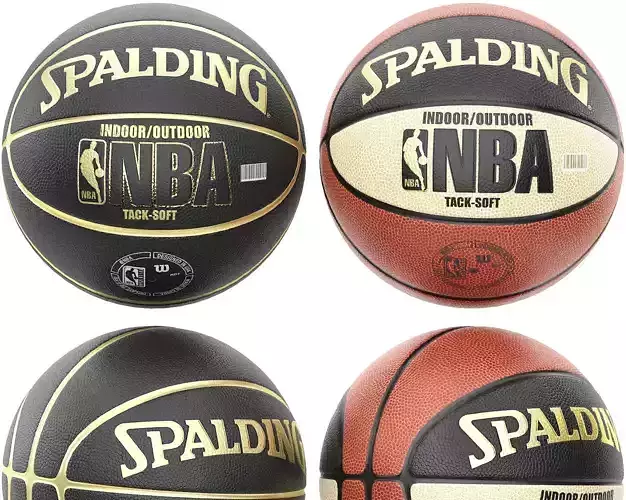 spalding nba snake basketball ball 3D model