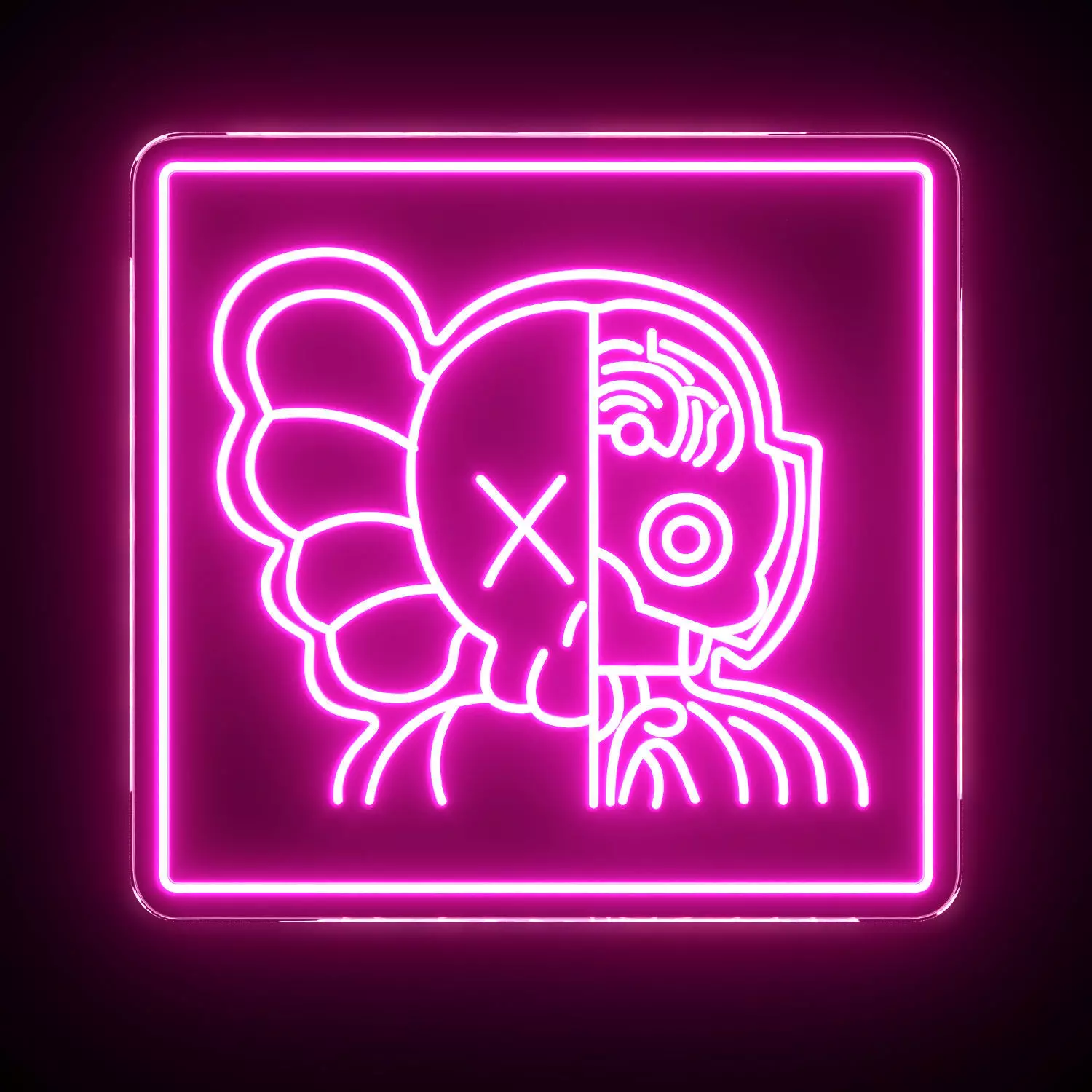 Kaws Neon Sign 3D model_0