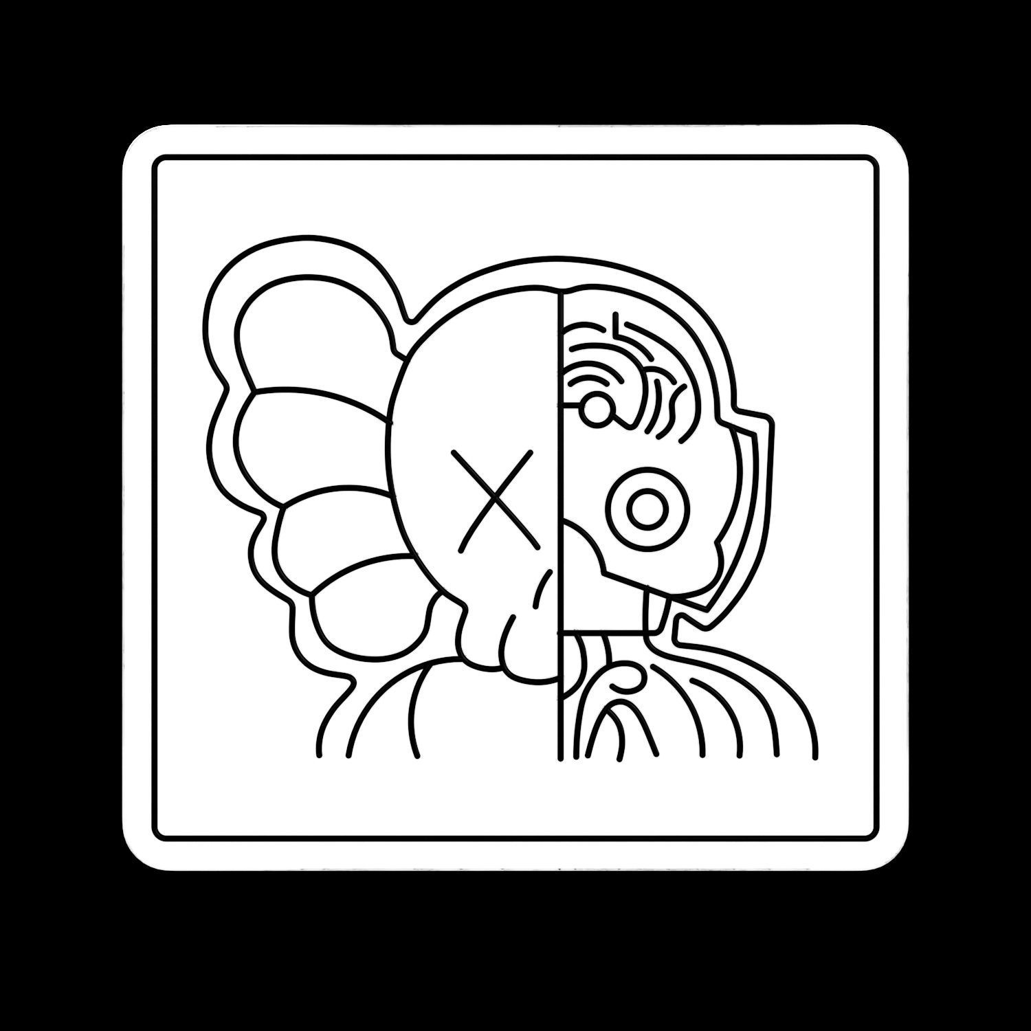 Kaws Neon Sign 3D model_2