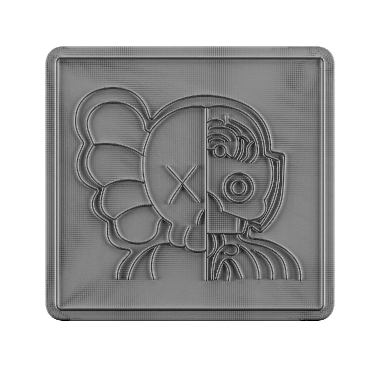 Kaws Neon Sign 3D model_1