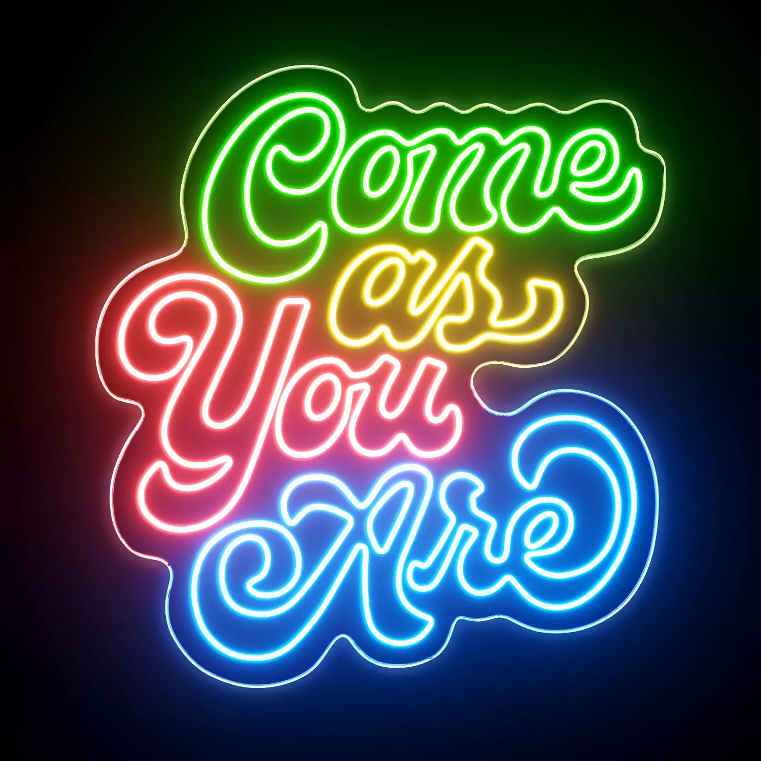 Come As You Are Neon Sign 3D model_0