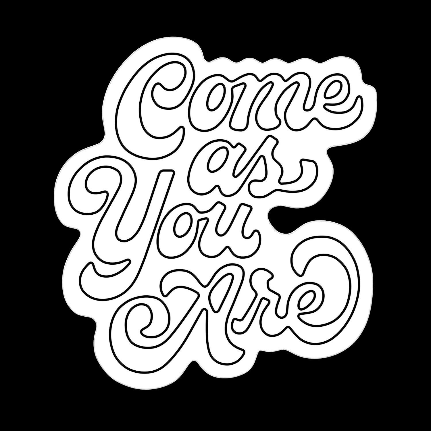 Come As You Are Neon Sign 3D model_2