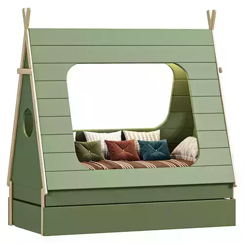 Wigwam bed with drawer KVOYA 11 3D model