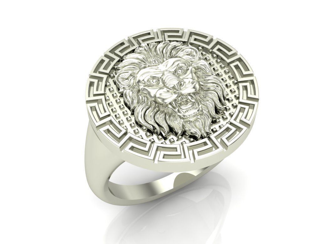 lion ring 3D print model_5