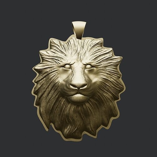 Lion pendant print 3D print model