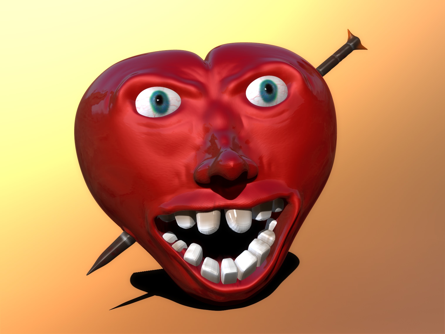 Arrow to the Heart Free 3D print model_4