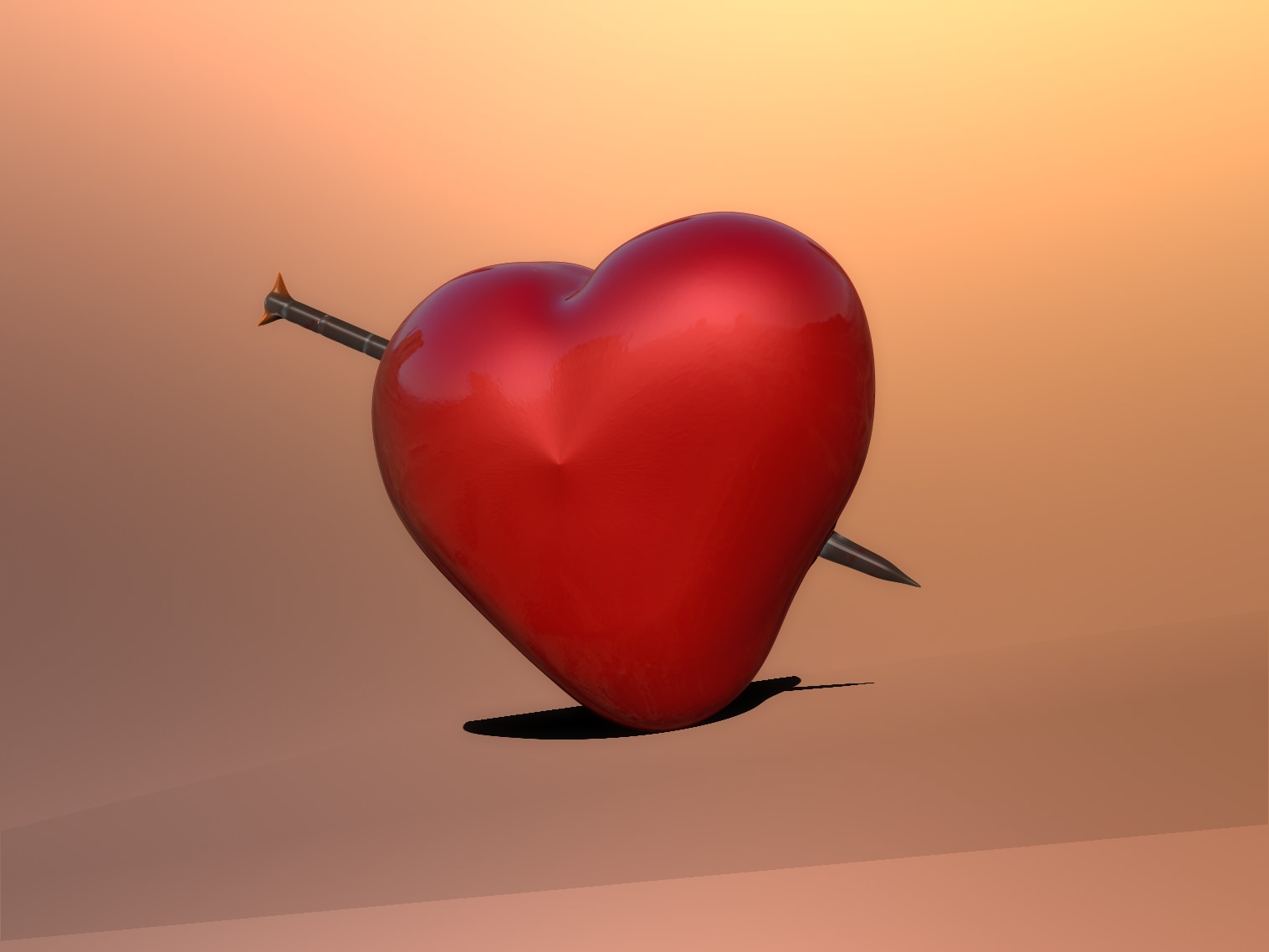 Arrow to the Heart Free 3D print model_3