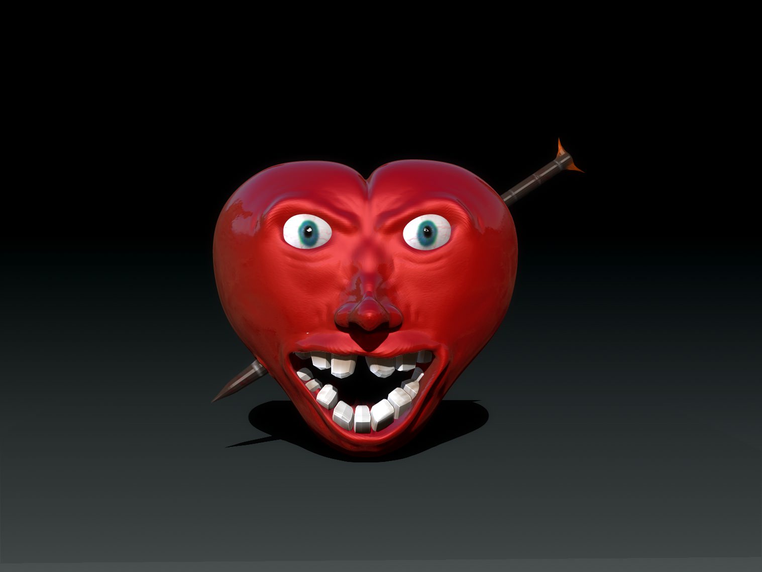 Arrow to the Heart Free 3D print model_1