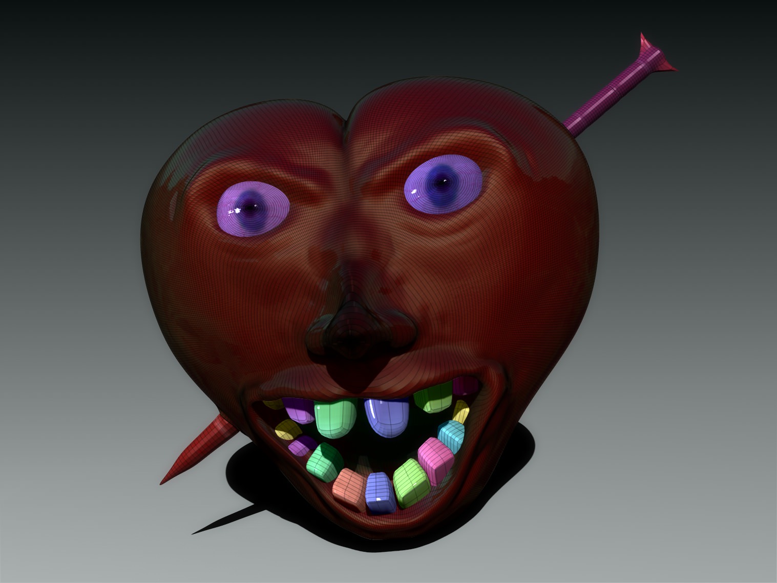 Arrow to the Heart Free 3D print model_8