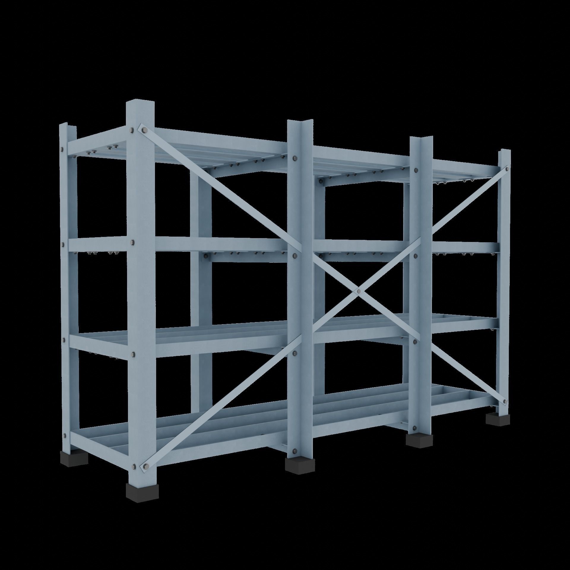 Rack With Battery - level 4 3D model_29