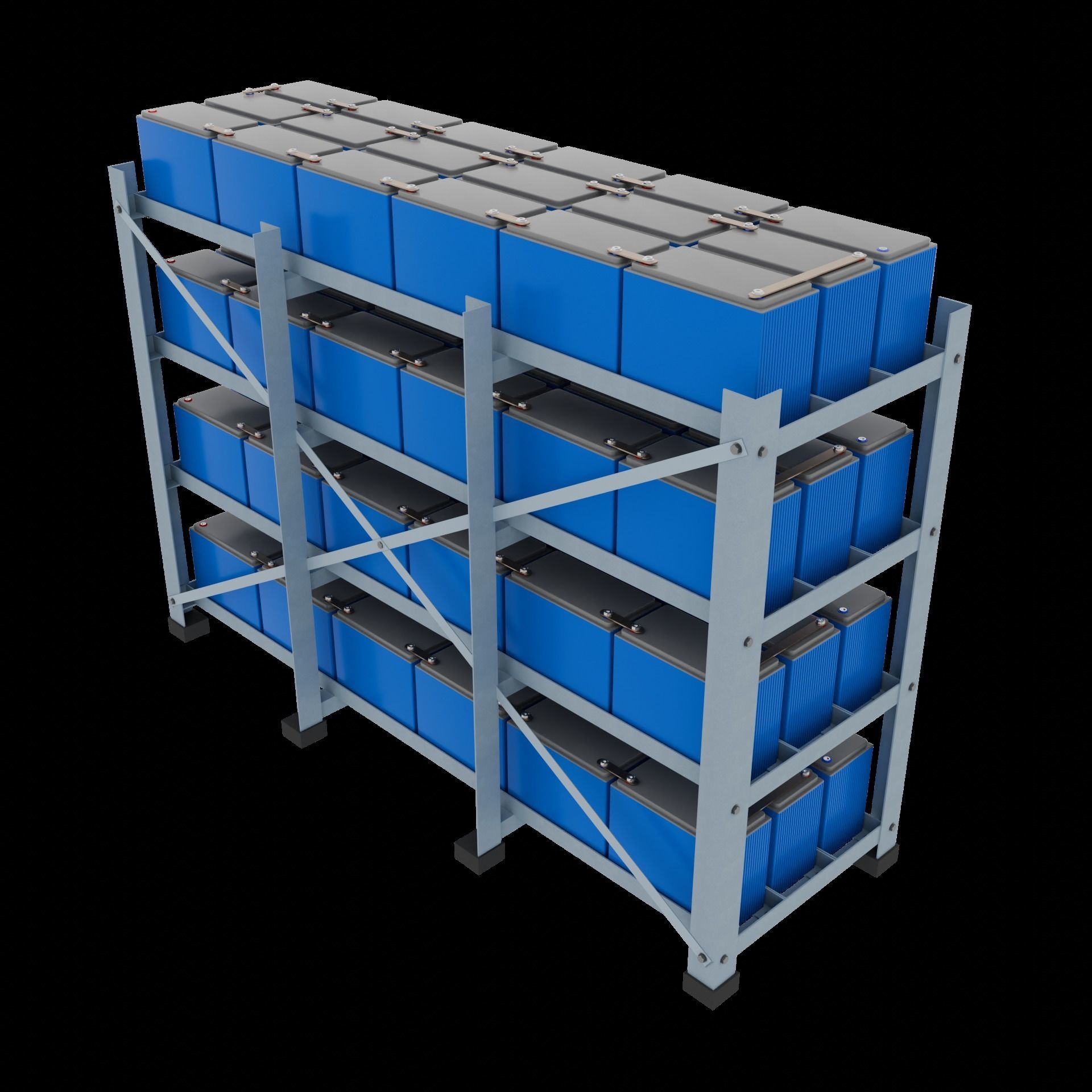 Rack With Battery - level 4 3D model_18