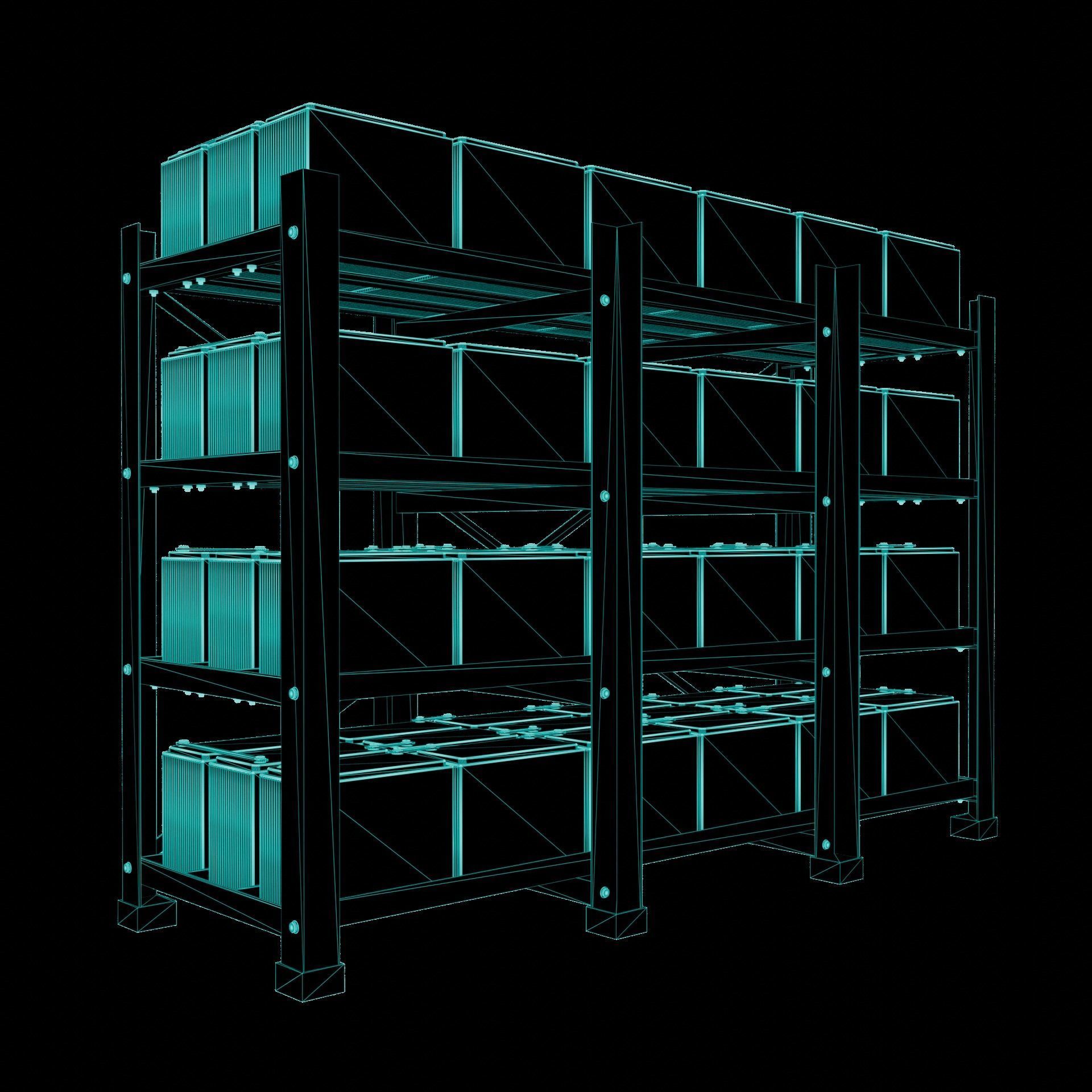 Rack With Battery - level 4 3D model_19