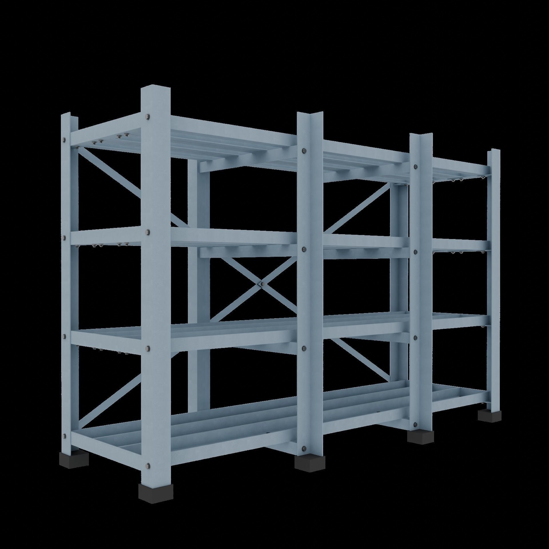 Rack With Battery - level 4 3D model_25