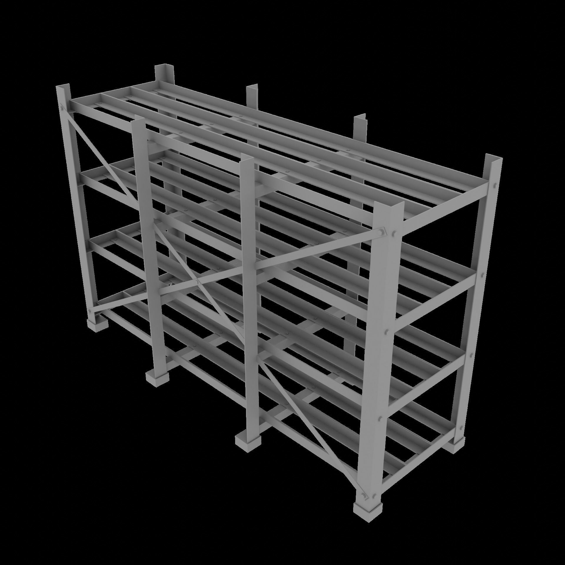 Rack With Battery - level 4 3D model_37