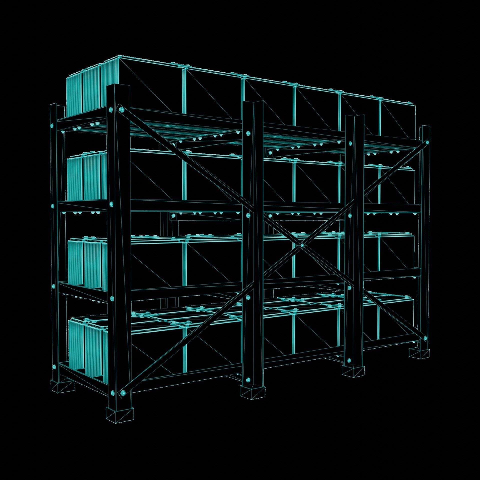 Rack With Battery - level 4 3D model_23