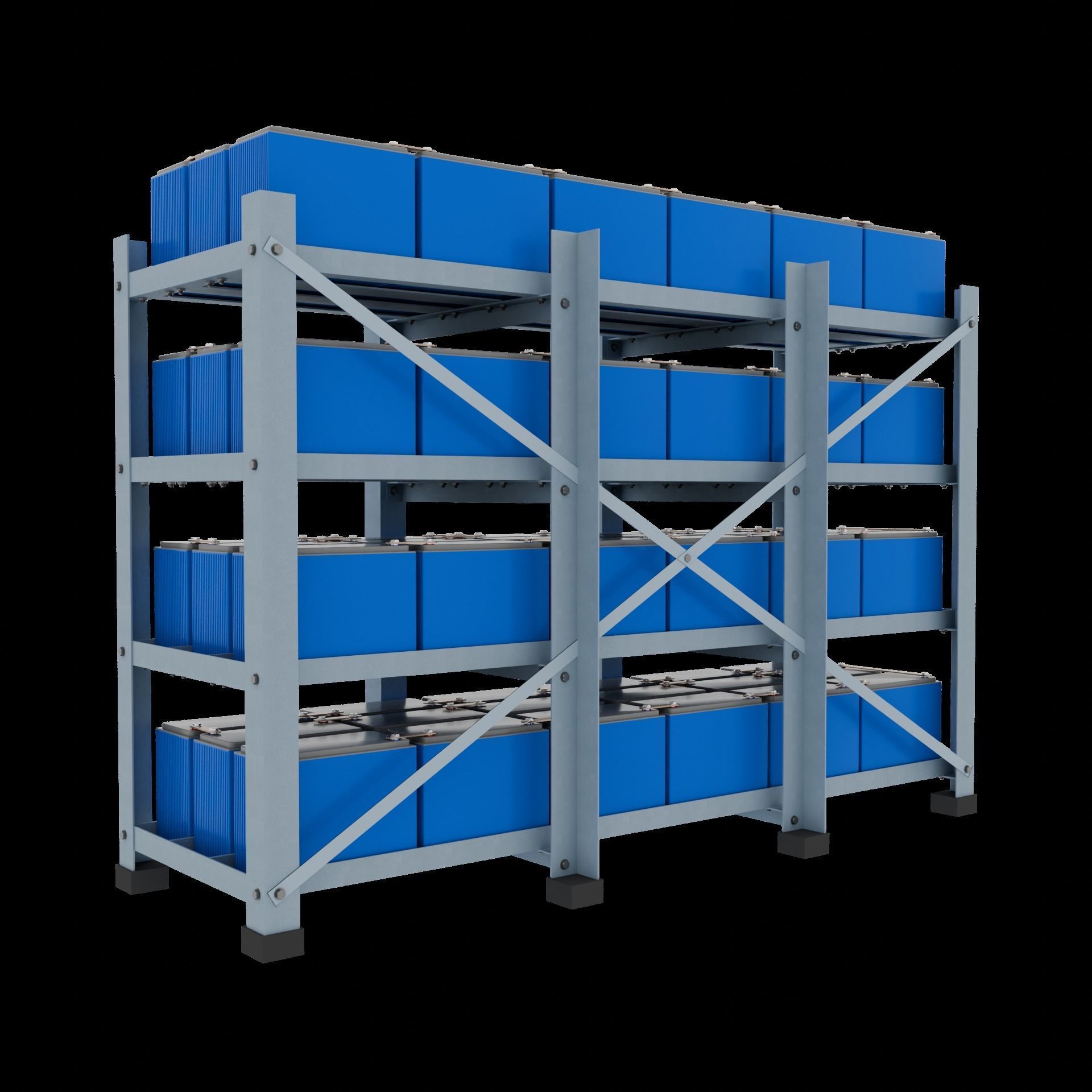 Rack With Battery - level 4 3D model_17