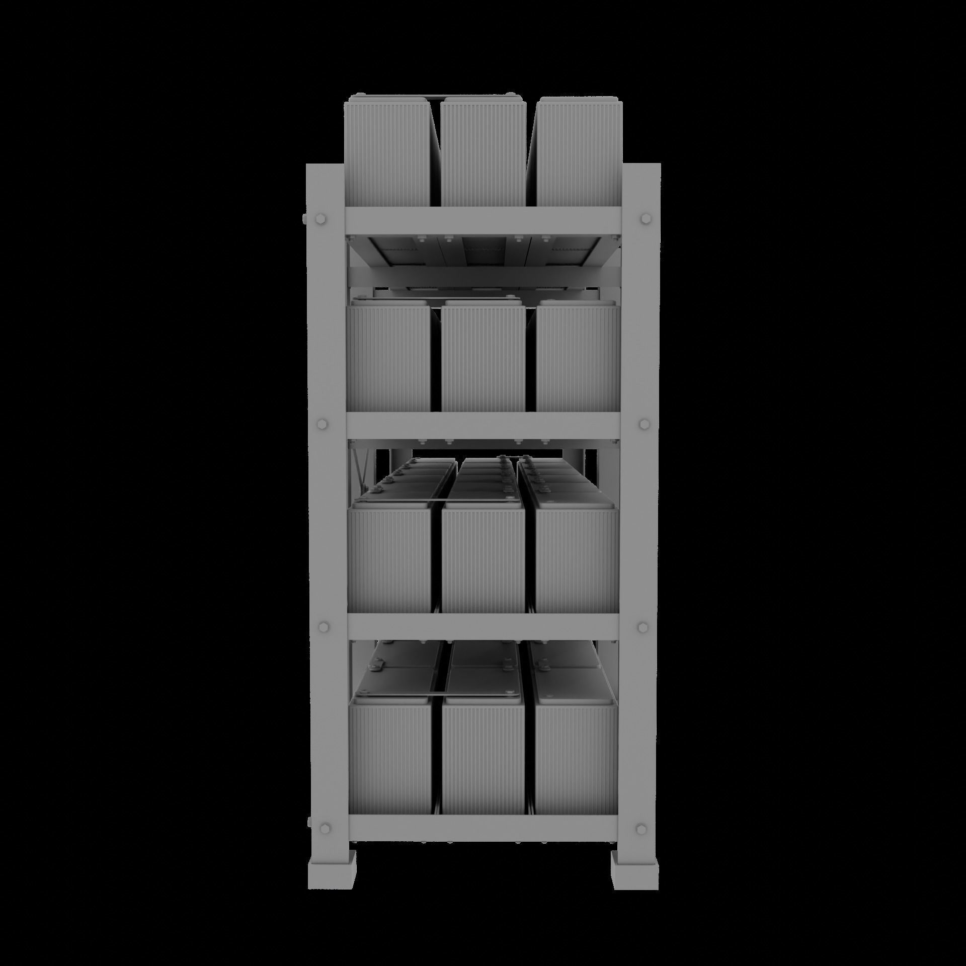 Rack With Battery - level 4 3D model_9