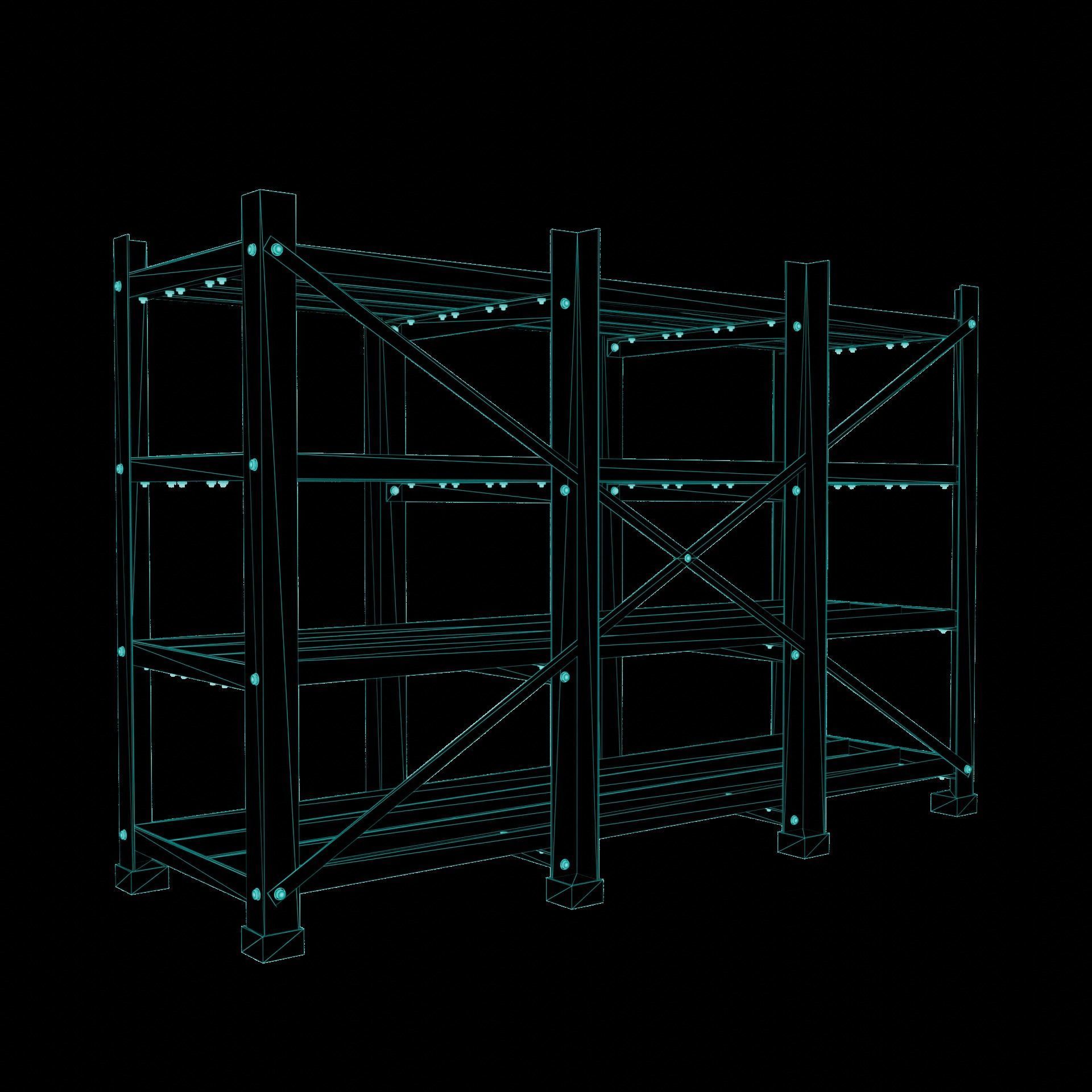 Rack With Battery - level 4 3D model_42