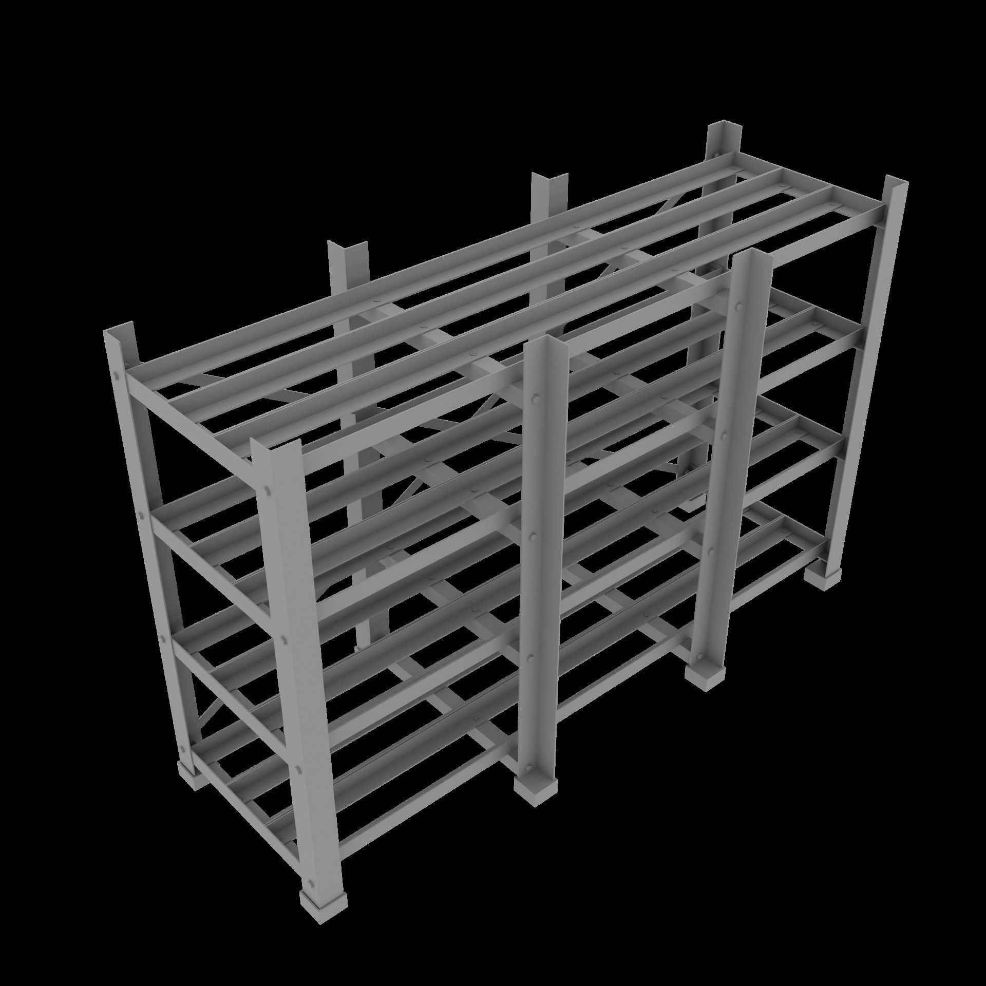Rack With Battery - level 4 3D model_31