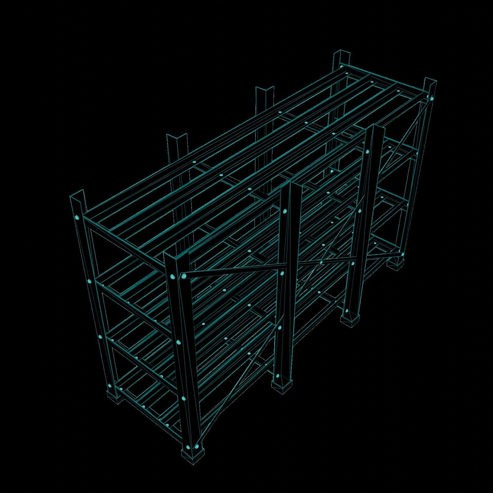 Rack With Battery - level 4 3D model_41