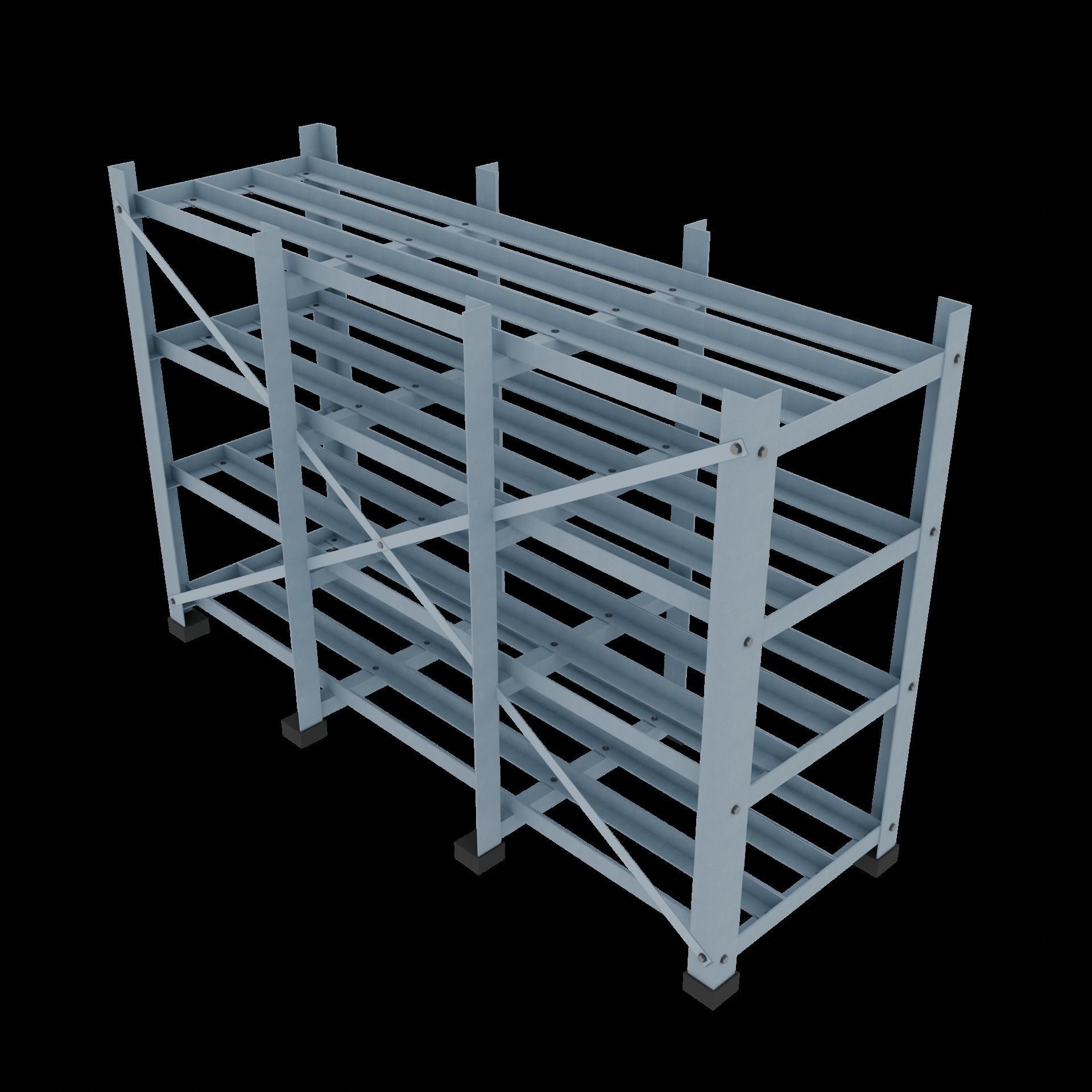 Rack With Battery - level 4 3D model_30