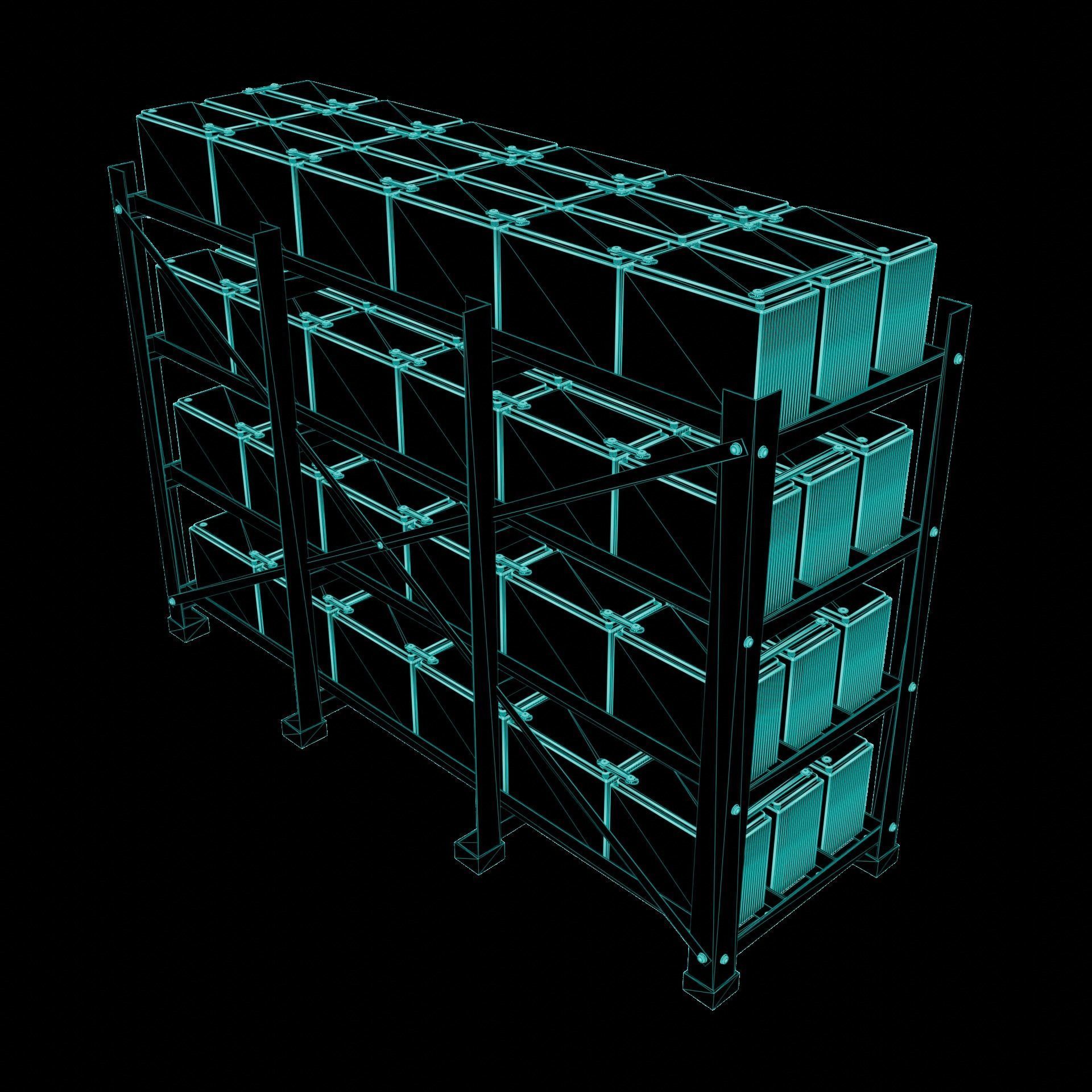 Rack With Battery - level 4 3D model_24