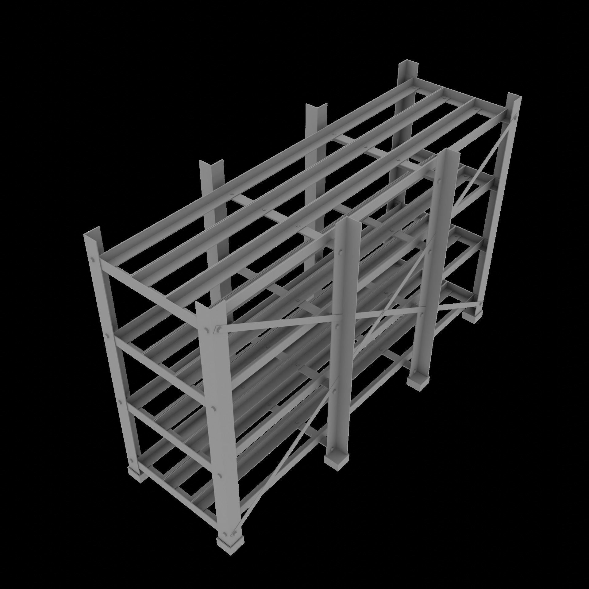 Rack With Battery - level 4 3D model_35