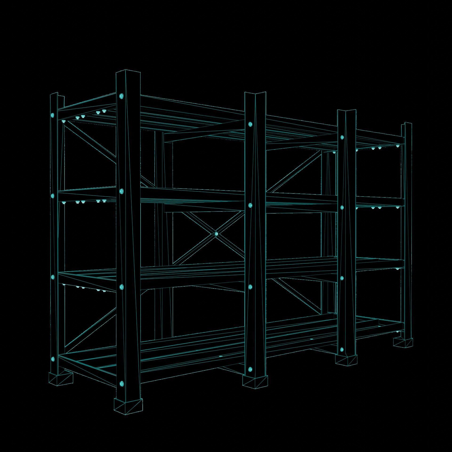 Rack With Battery - level 4 3D model_38