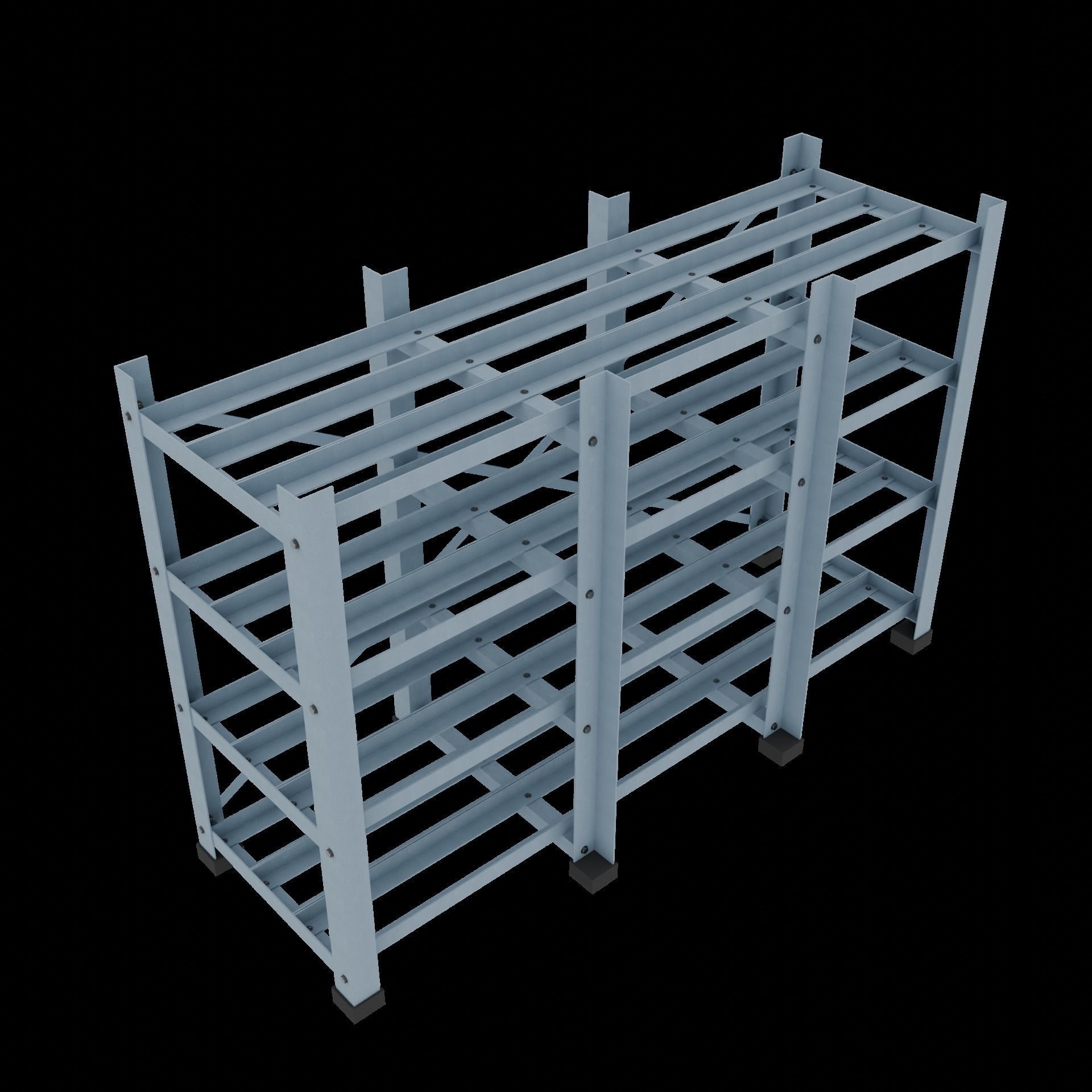 Rack With Battery - level 4 3D model_5