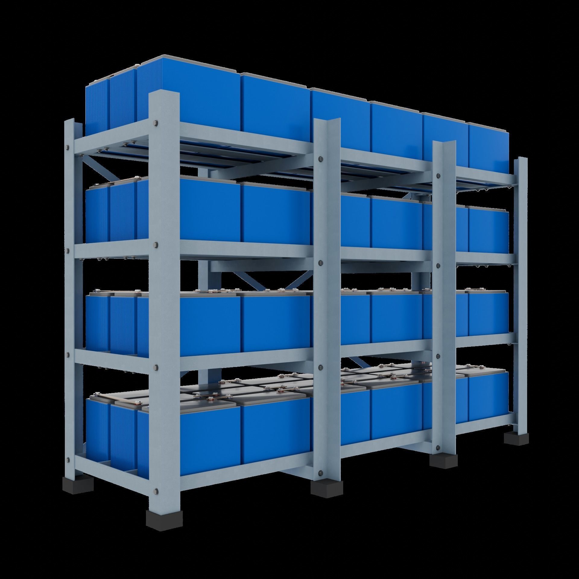 Rack With Battery - level 4 3D model_13
