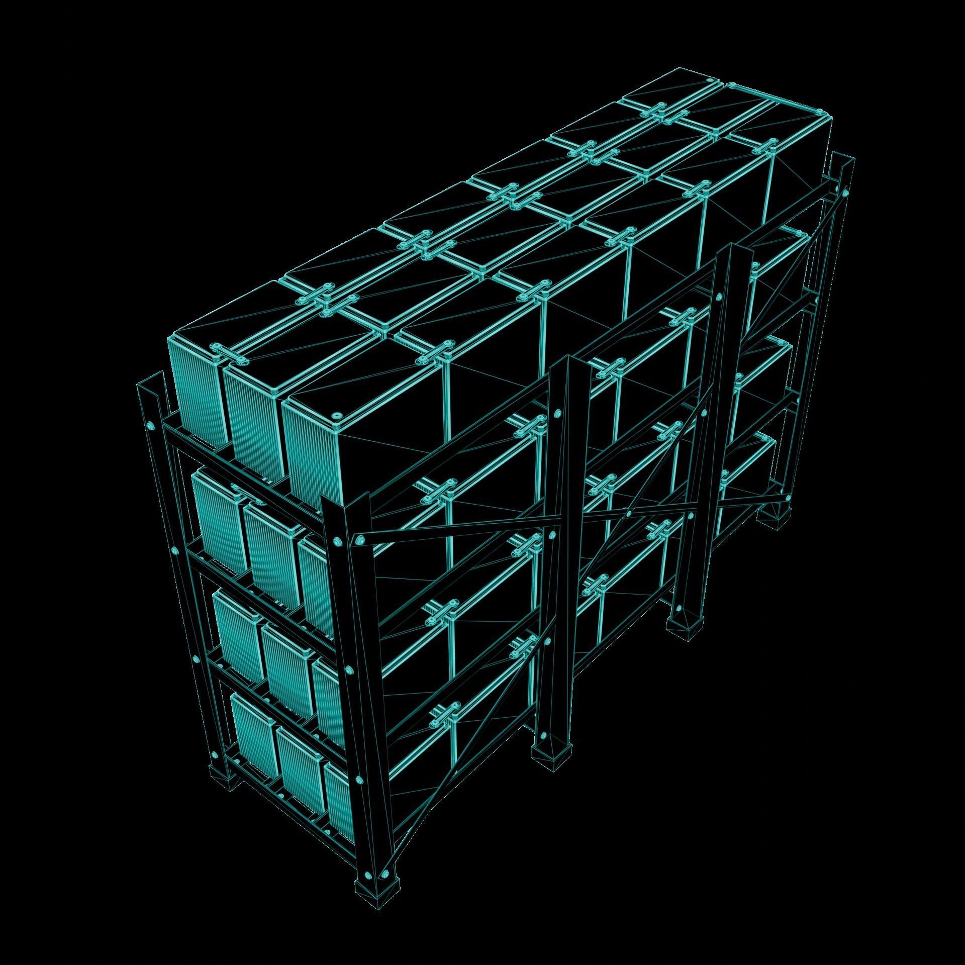Rack With Battery - level 4 3D model_22