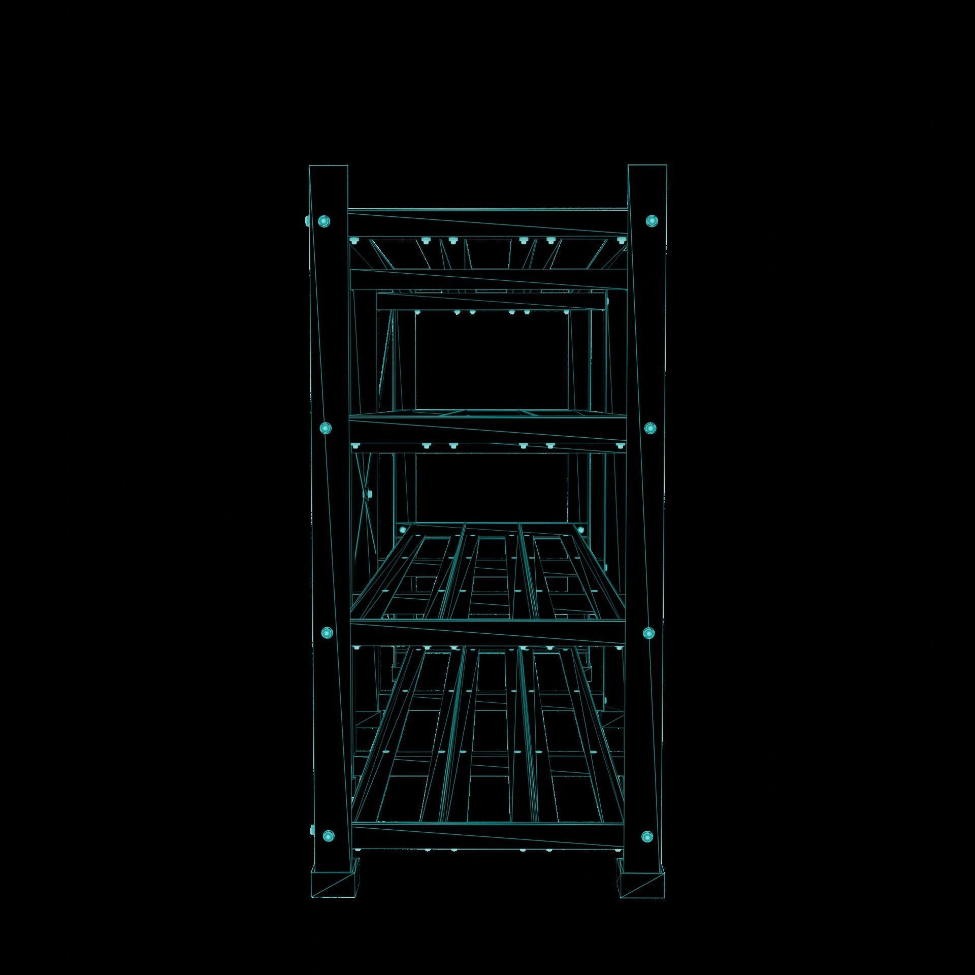 Rack With Battery - level 4 3D model_40