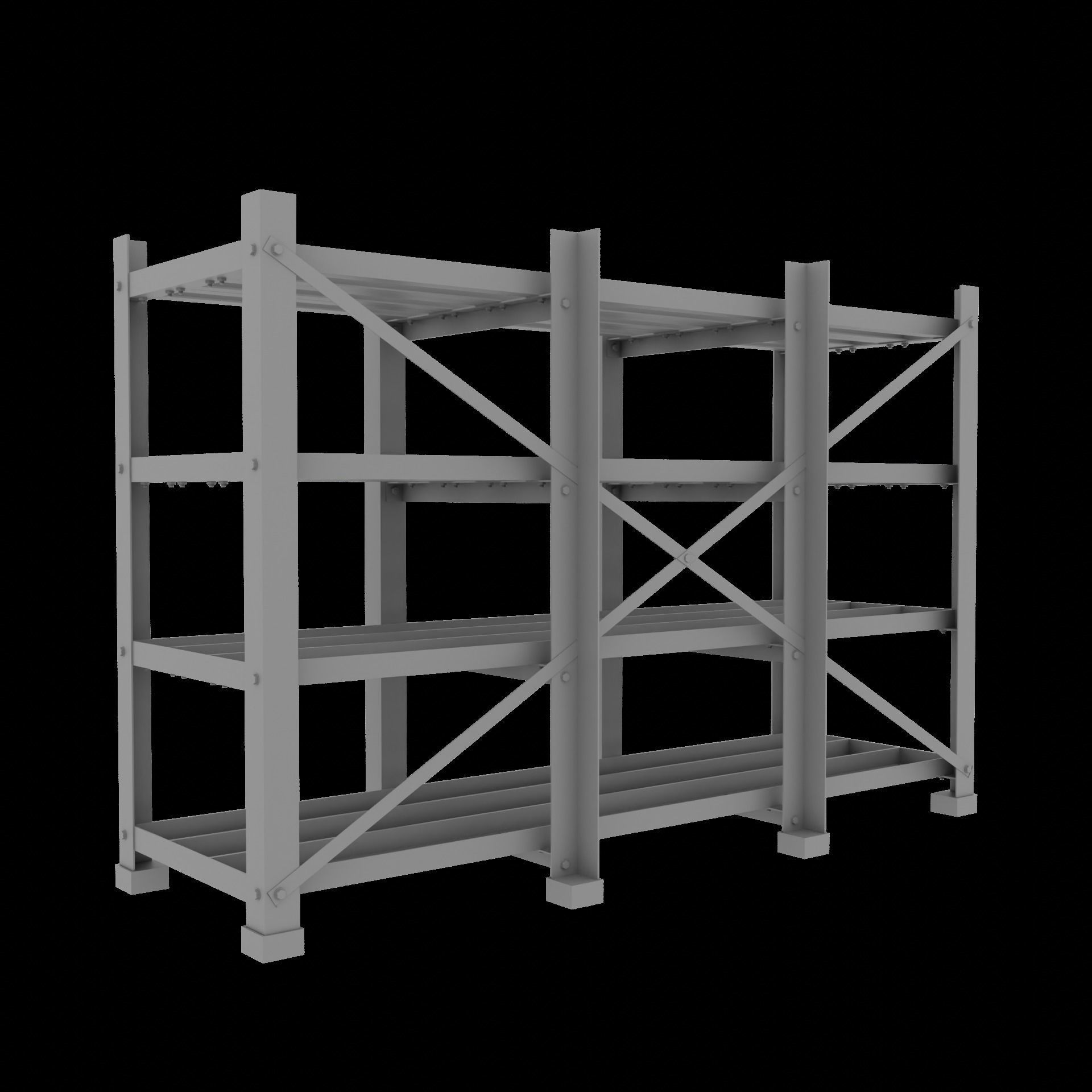 Rack With Battery - level 4 3D model_36