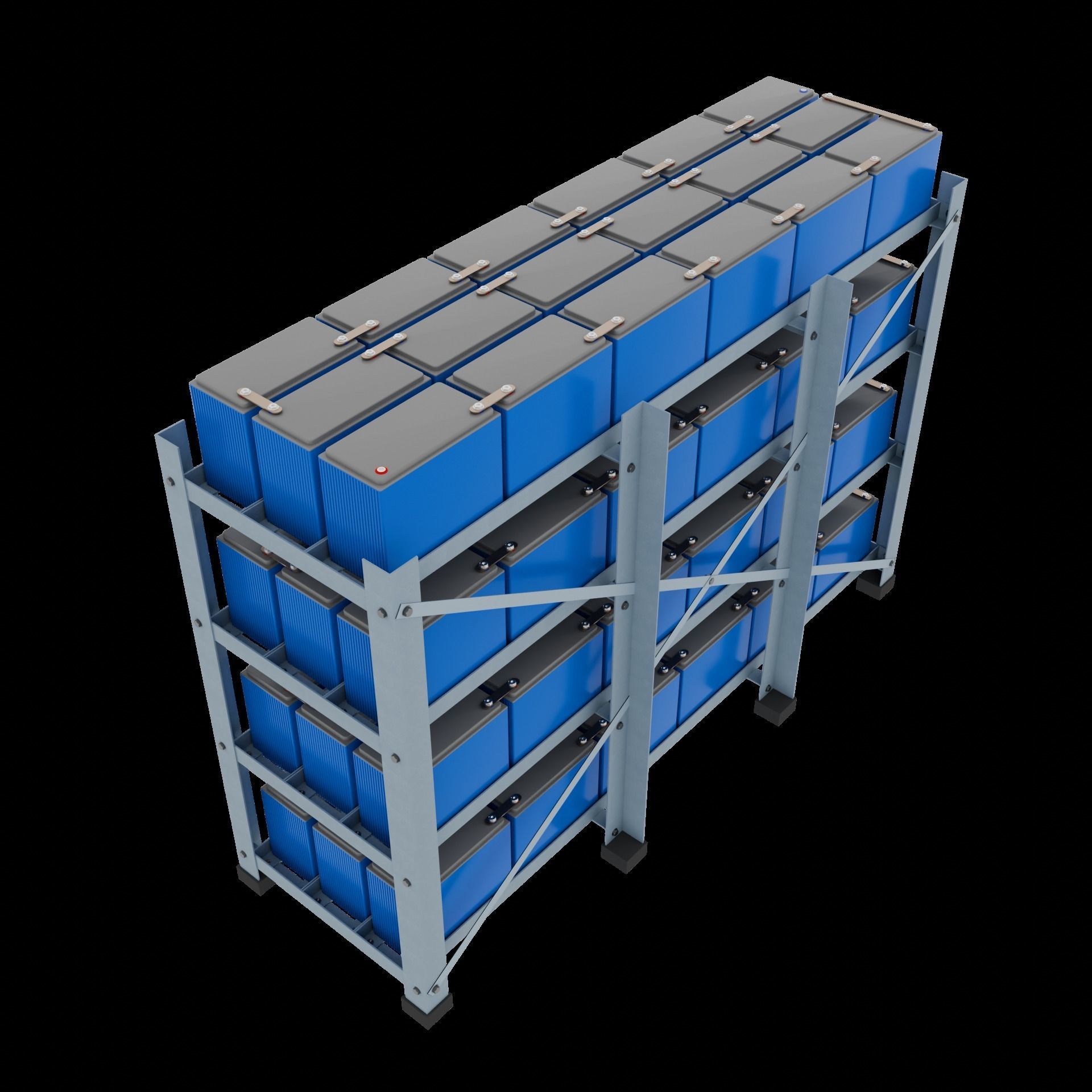 Rack With Battery - level 4 3D model_16