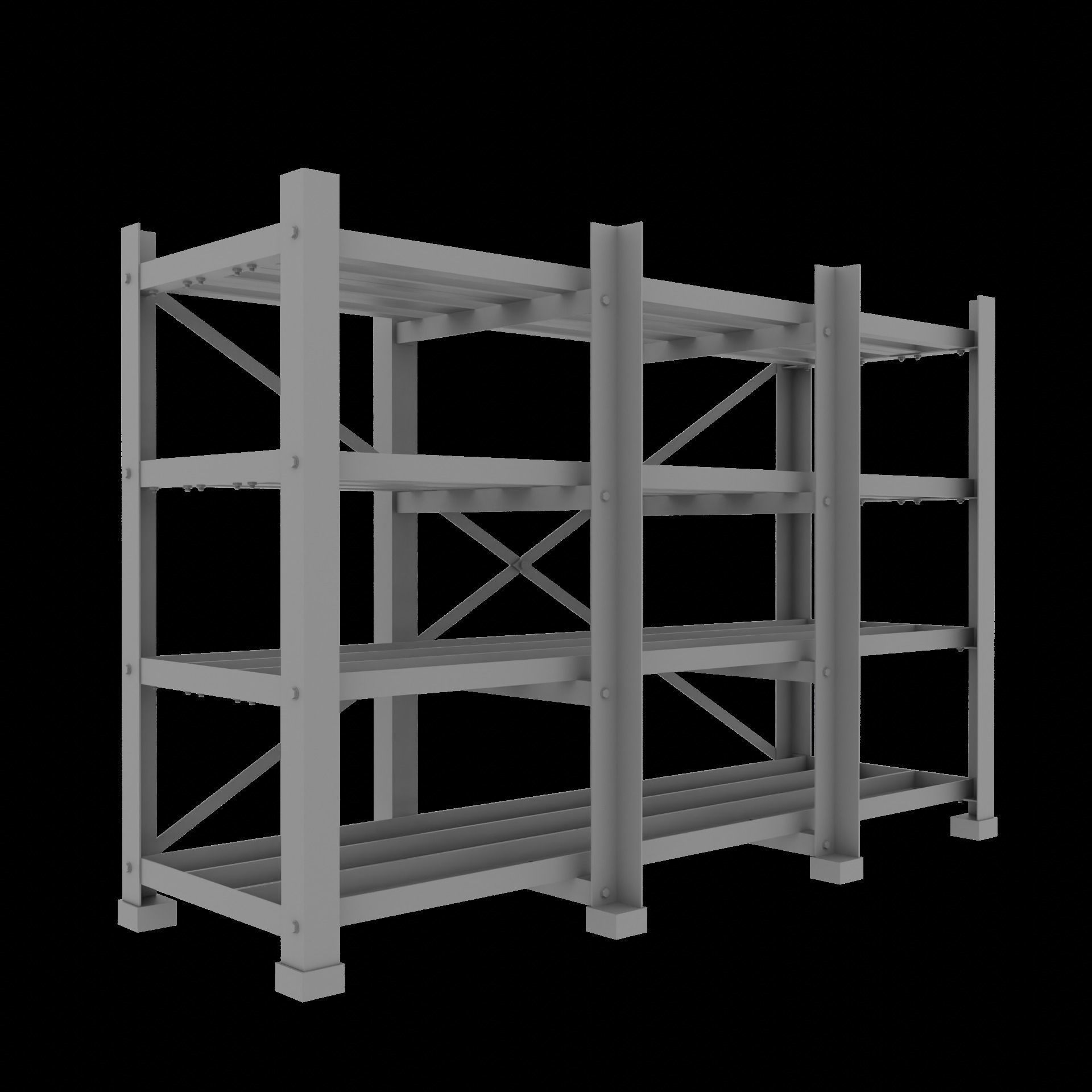 Rack With Battery - level 4 3D model_32