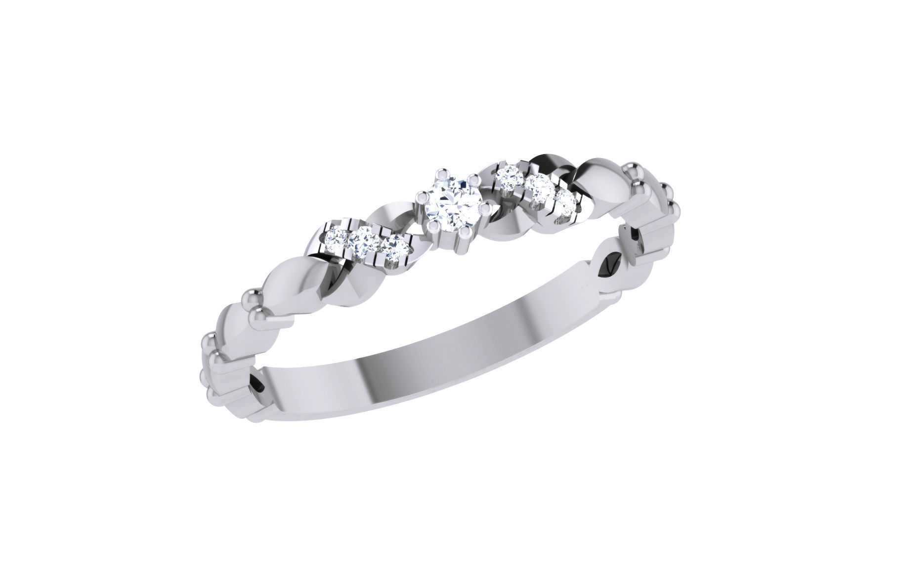 Ultra light wt Women Ring 3dm stl renders details 3D print model_2