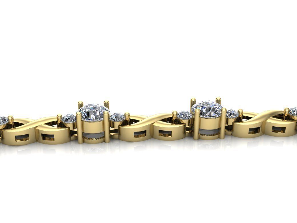 bracelet link stones 3D print model_9