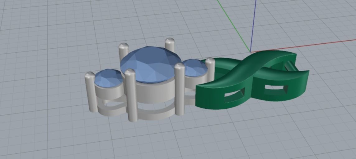 bracelet link stones 3D print model_16