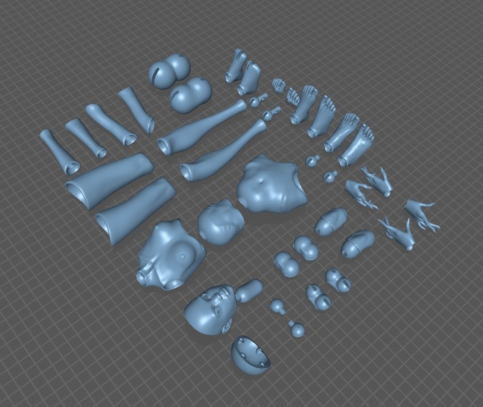 BJD doll Adela Movable 40cm 3D print model_16