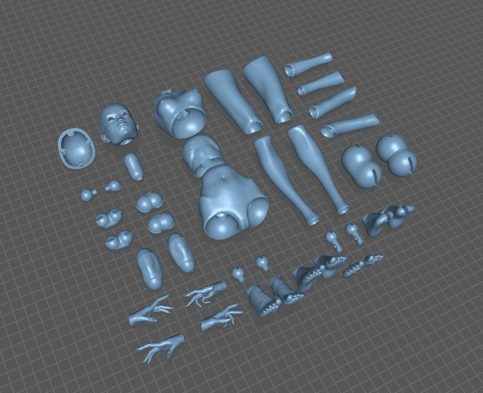 BJD doll Adela Movable 40cm 3D print model_13