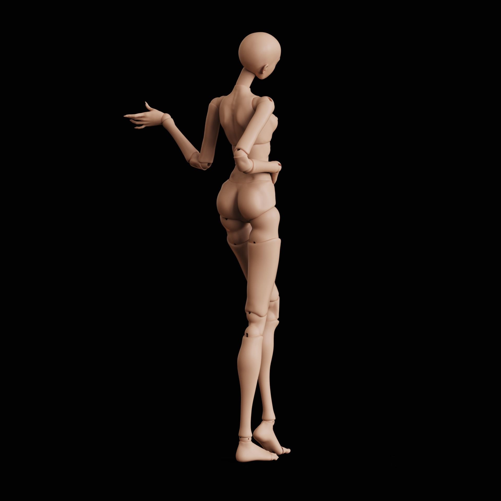 BJD doll Adela Movable 40cm 3D print model_7