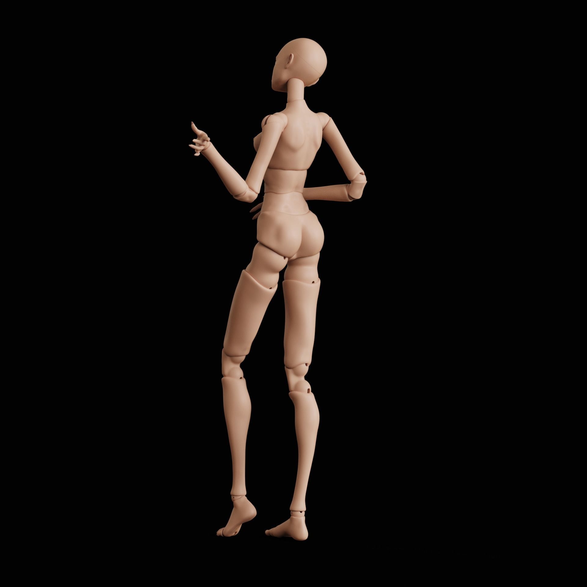 BJD doll Adela Movable 40cm 3D print model_9