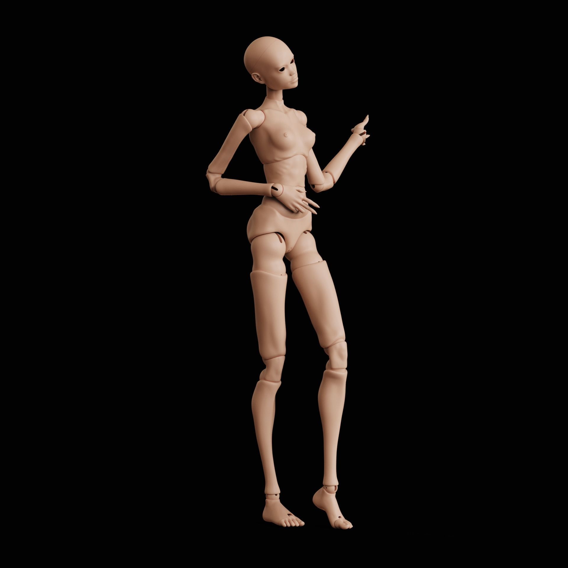 BJD doll Adela Movable 40cm 3D print model_5