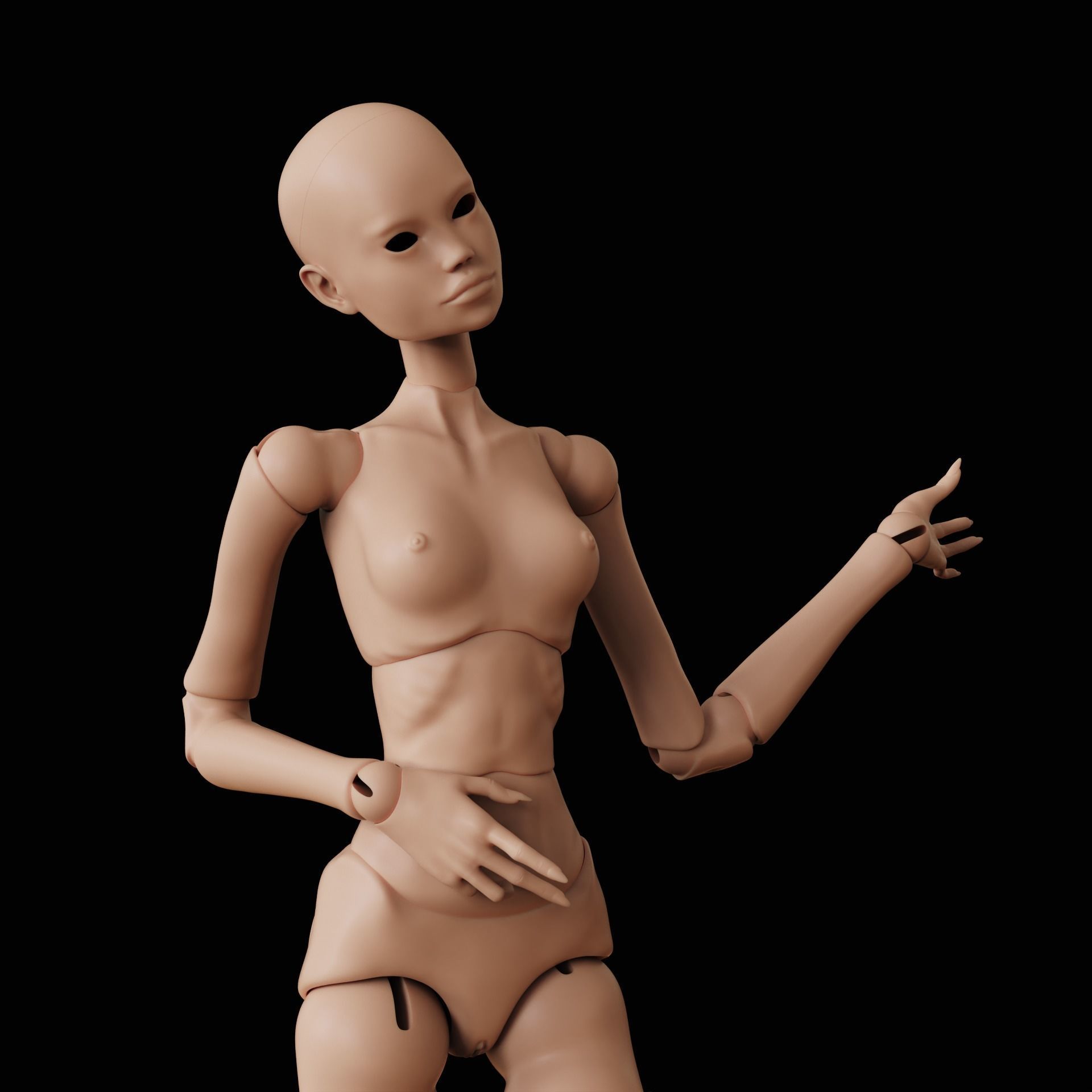 BJD doll Adela Movable 40cm 3D print model_1