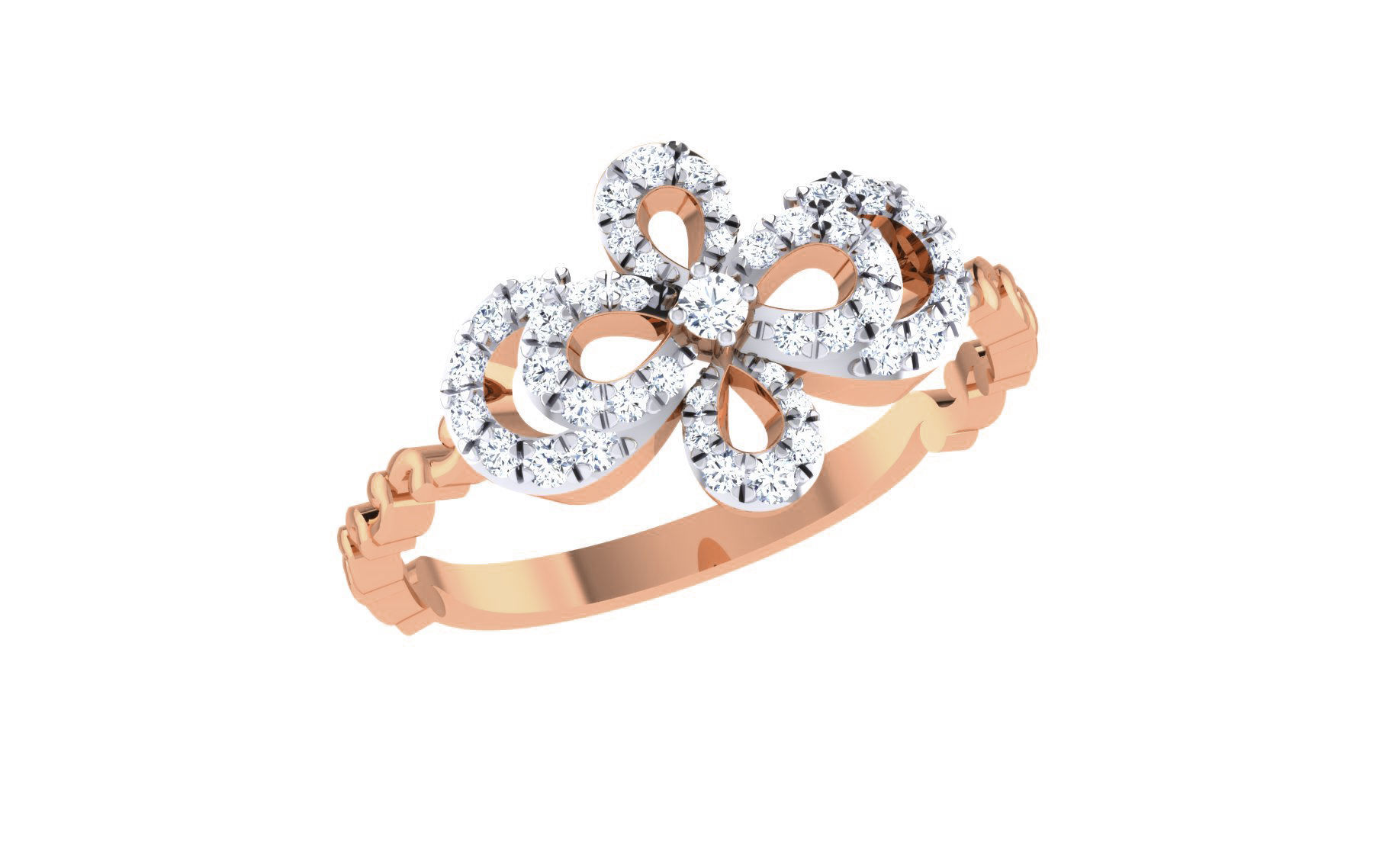 Ultra light wt Women Ring 3dm stl renders details 3D print model_3